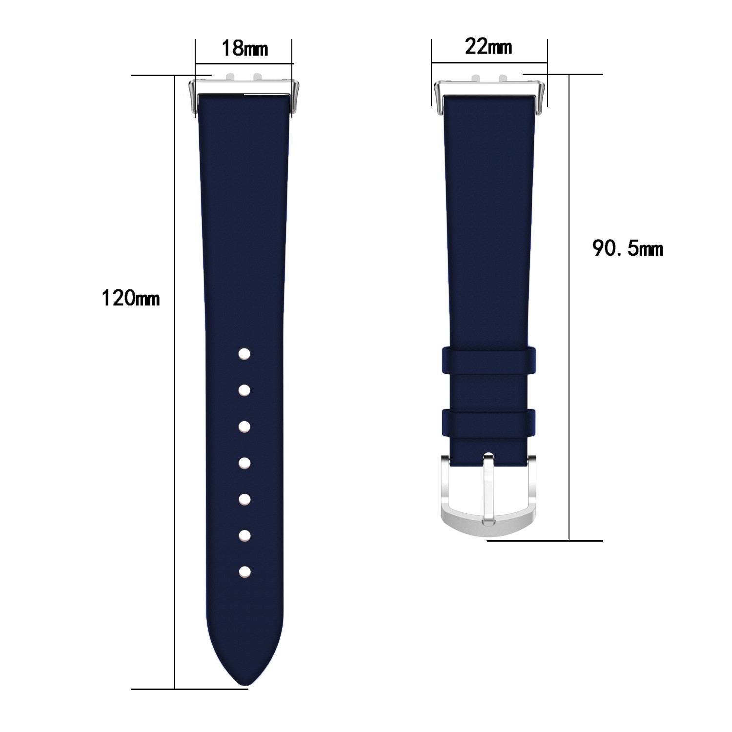 For Samsung Galaxy Fit3 SM-R390 Replacement Wrist Band Adjustable Leather Watch Strap - Dark Blue For Samsung Galaxy Fit3 SM-R390 Replacement Wrist Band Adjustable Leather Watch Strap - Dark Blue